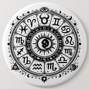 Chapa Redonda De 15 Cm Arcanos del Zodiaco — Los Doce Signos por BurnsInH