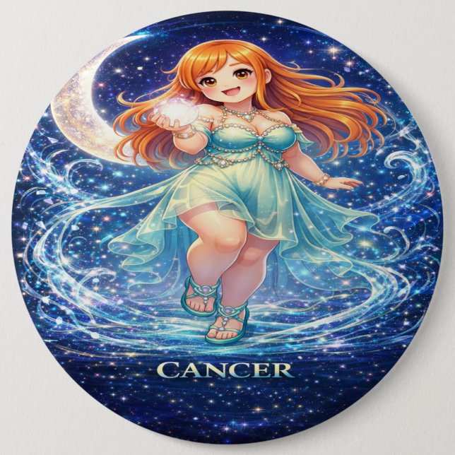 Chapa Redonda De 15 Cm Archive Galaxy: Cancer Moon Guardian (Anverso)