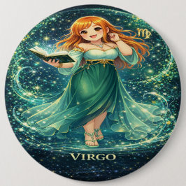 Chapa Redonda De 15 Cm Archive Galaxy: Virgo Infinite Librarian