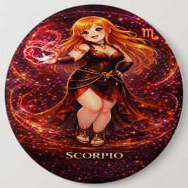 Chapa Redonda De 15 Cm Archivo Galaxia: Escorpio Sombra Familiar