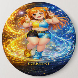 Chapa Redonda De 15 Cm Archivo Galaxia: Gemelos Vocales Gemini