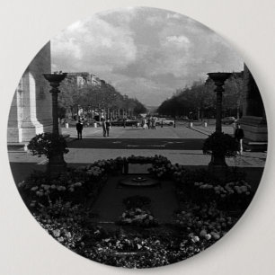 Chapa Redonda De 15 Cm Arco triunfal de París en Francia Soldado desconoc