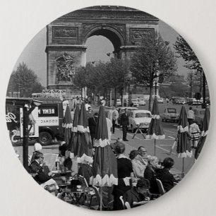 Chapa Redonda De 15 Cm Arco triunfal de París en Francia vintage