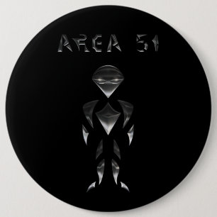 Chapa Redonda De 15 Cm Área 51 (Chrome)