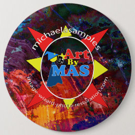 Chapa Redonda De 15 Cm Art By MAS logo pin