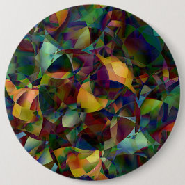 Chapa Redonda De 15 Cm Arte abstracto colorido y caleidoscópico