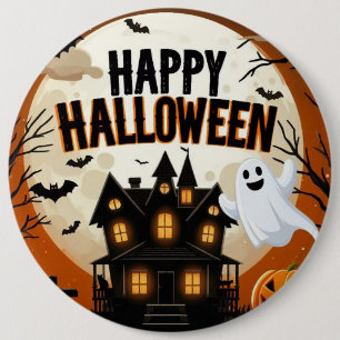 Chapa Redonda De 15 Cm Arte de Halloween feliz