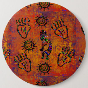 Chapa Redonda De 15 Cm Arte de Kokopelli