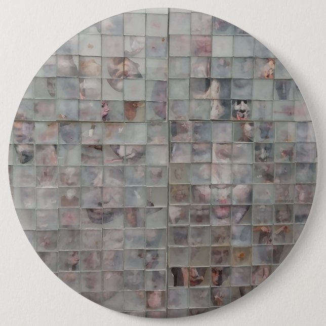 Chapa Redonda De 15 Cm Arte de mosaicos (Anverso)