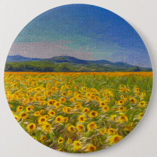 Chapa Redonda De 15 Cm Arte de sueños de girasol