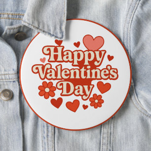 Chapa Redonda De 15 Cm Arte del Día de San Valentín de los 70
