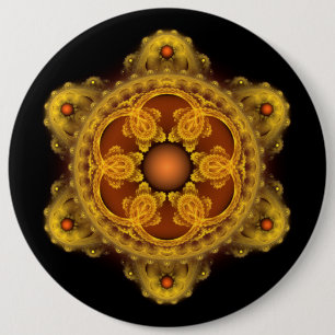 Chapa Redonda De 15 Cm arte fractal hada mandala