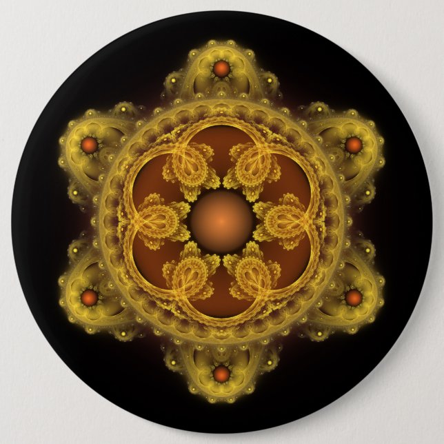 Chapa Redonda De 15 Cm arte fractal hada mandala (Anverso)