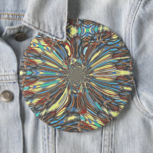 Chapa Redonda De 15 Cm Arte óptico abstracto de pop urbano africano con e