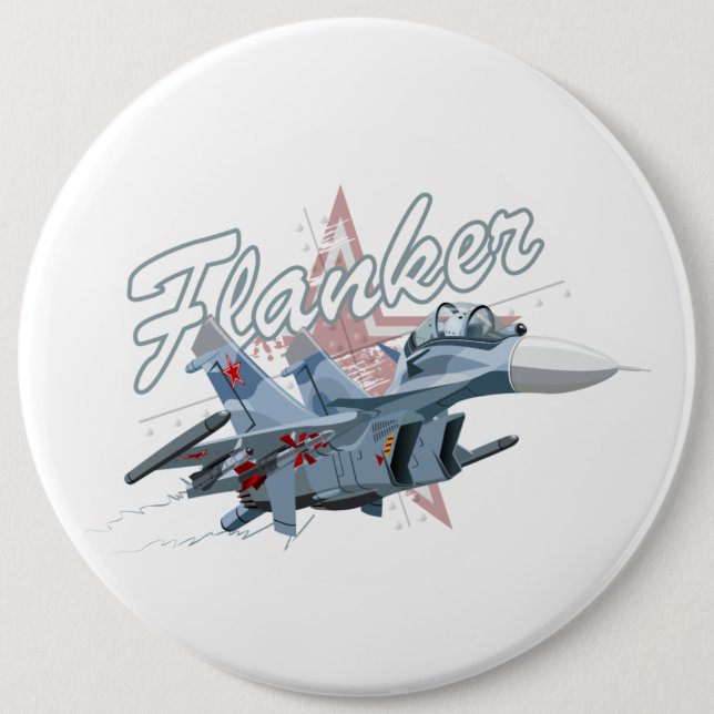 Chapa Redonda De 15 Cm avión de combate personalizado (Anverso)