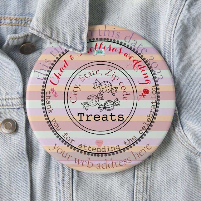 Chapa Redonda De 15 Cm awesome customizable treats wedding favors (In situ)