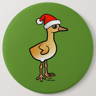 Chapa Redonda De 15 Cm Baby Crane Santa