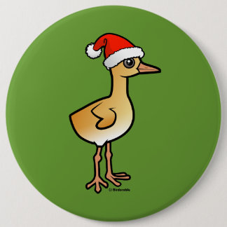 Chapa Redonda De 15 Cm Baby Crane Santa