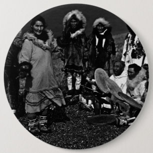 Chapa Redonda De 15 Cm Bailarines esquimales de Alaska Eskimo, Estados Un