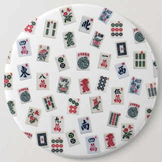Chapa Redonda De 15 Cm Baldosas y símbolos de MahJong