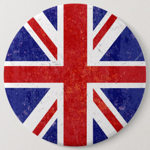 Chapa Redonda De 15 Cm Bandera británica retro