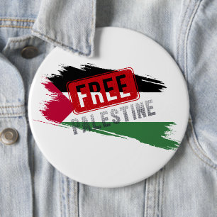 Chapa Redonda De 15 Cm bandera de brocha palestina libre