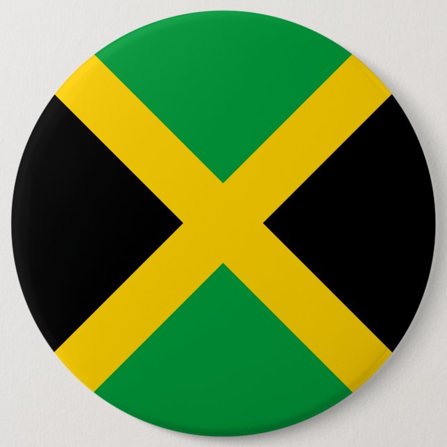 Chapa Redonda De 15 Cm Bandera de Jamaica (Anverso)