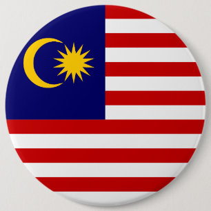 Chapa Redonda De 15 Cm Bandera de Malasia