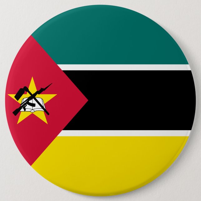 Chapa Redonda De 15 Cm Bandera de Mozambique (Anverso)