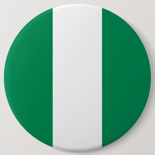 Chapa Redonda De 15 Cm Bandera de Nigeria (Anverso)