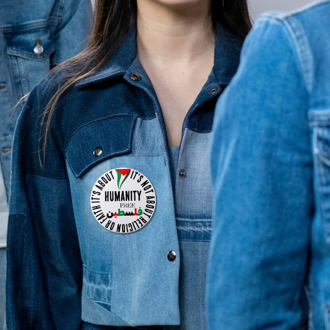 Chapa Redonda De 15 Cm Bandera de Palestina Libre y de Apoyo (Subido por el creador)