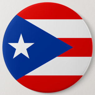 Chapa Redonda De 15 Cm bandera de Puerto Rico