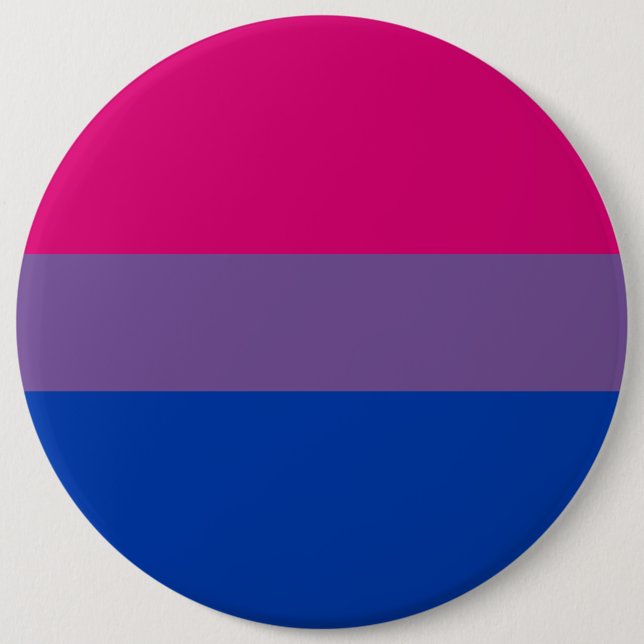 Chapa Redonda De 15 Cm Bandera del Orgullo Bisexual (Anverso)