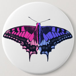 Chapa Redonda De 15 Cm Bandera del Orgullo Omnisexual Mariposa Trasera
