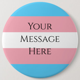 Chapa Redonda De 15 Cm Bandera del Orgullo Trans de personalizable - Enor