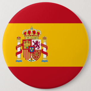 Chapa Redonda De 15 Cm bandera del Reino de España