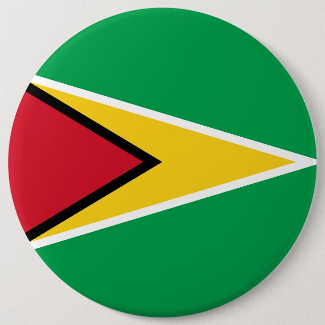 Chapa Redonda De 15 Cm Bandera guyanesa de Guyana Independencia del Carib (Anverso)