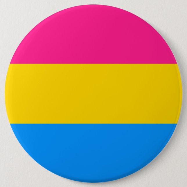 Chapa Redonda De 15 Cm Bandera Pansexual (Anverso)