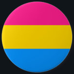 Chapa Redonda De 15 Cm Bandera Pansexual<br><div class="desc">Muestre apagado su orgullo en estilo.</div>