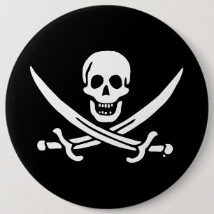 Chapa Redonda De 15 Cm Bandera pirata de Jolly roger