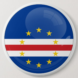 Chapa Redonda De 15 Cm Bandera redonda de Cabo Verde