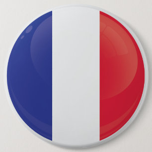 Chapa Redonda De 15 Cm Bandera redonda icono de Francia