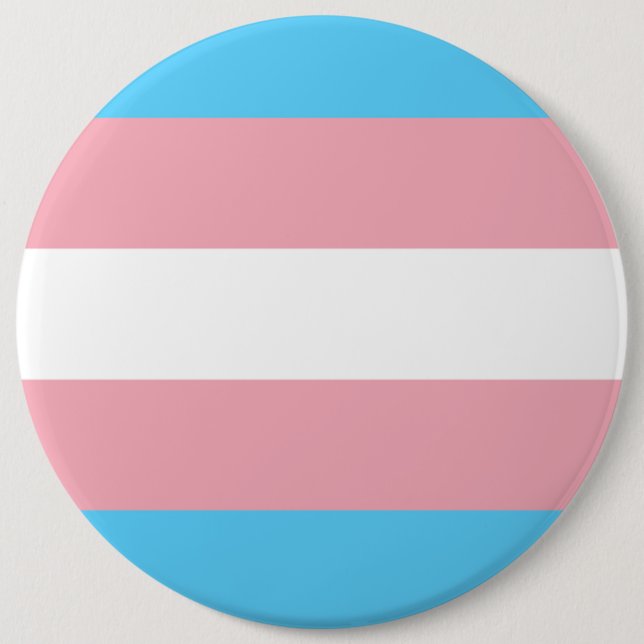 Chapa Redonda De 15 Cm Bandera transgénero (Anverso)