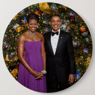 Chapa Redonda De 15 Cm Barack Obama Presidente de los Estados Unidos Navi