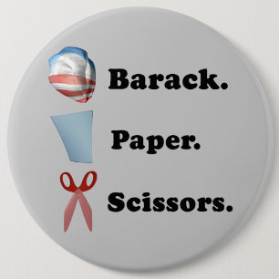Chapa Redonda De 15 Cm Barack. Papel. Tijeras