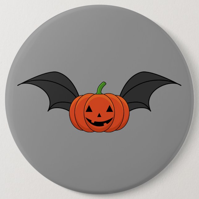 Chapa Redonda De 15 Cm Bate de calabaza de Halloween (Anverso)