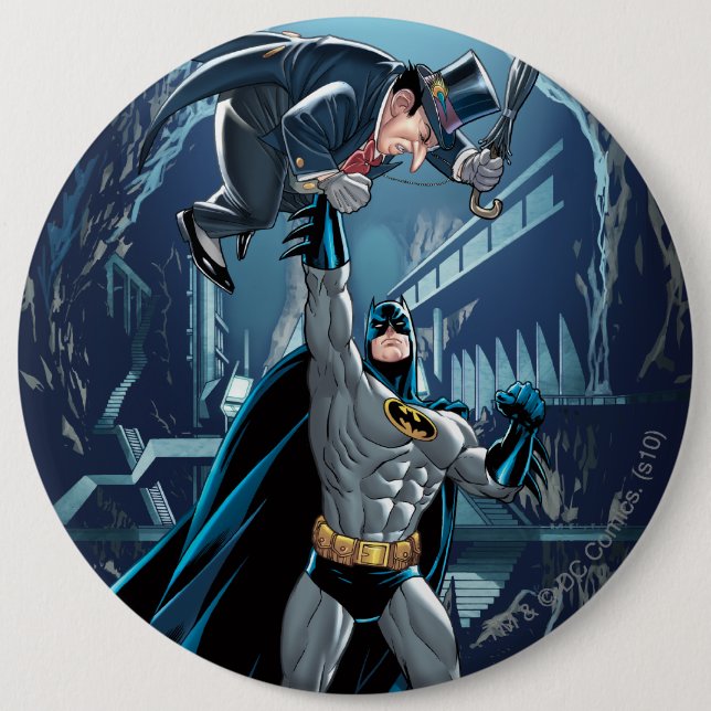 Chapa Redonda De 15 Cm Batman vs. Penguin (Anverso)