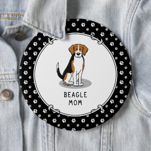 Chapa Redonda De 15 Cm Beagle Mom (tres colores 3) Perro Cute Dog Mom
