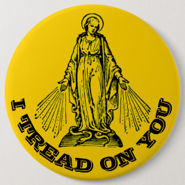 Chapa Redonda De 15 Cm Bendita Virgen Madre María Católica Religiosa