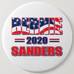 Chapa Redonda De 15 Cm Bernie Sanders para presidente 2020